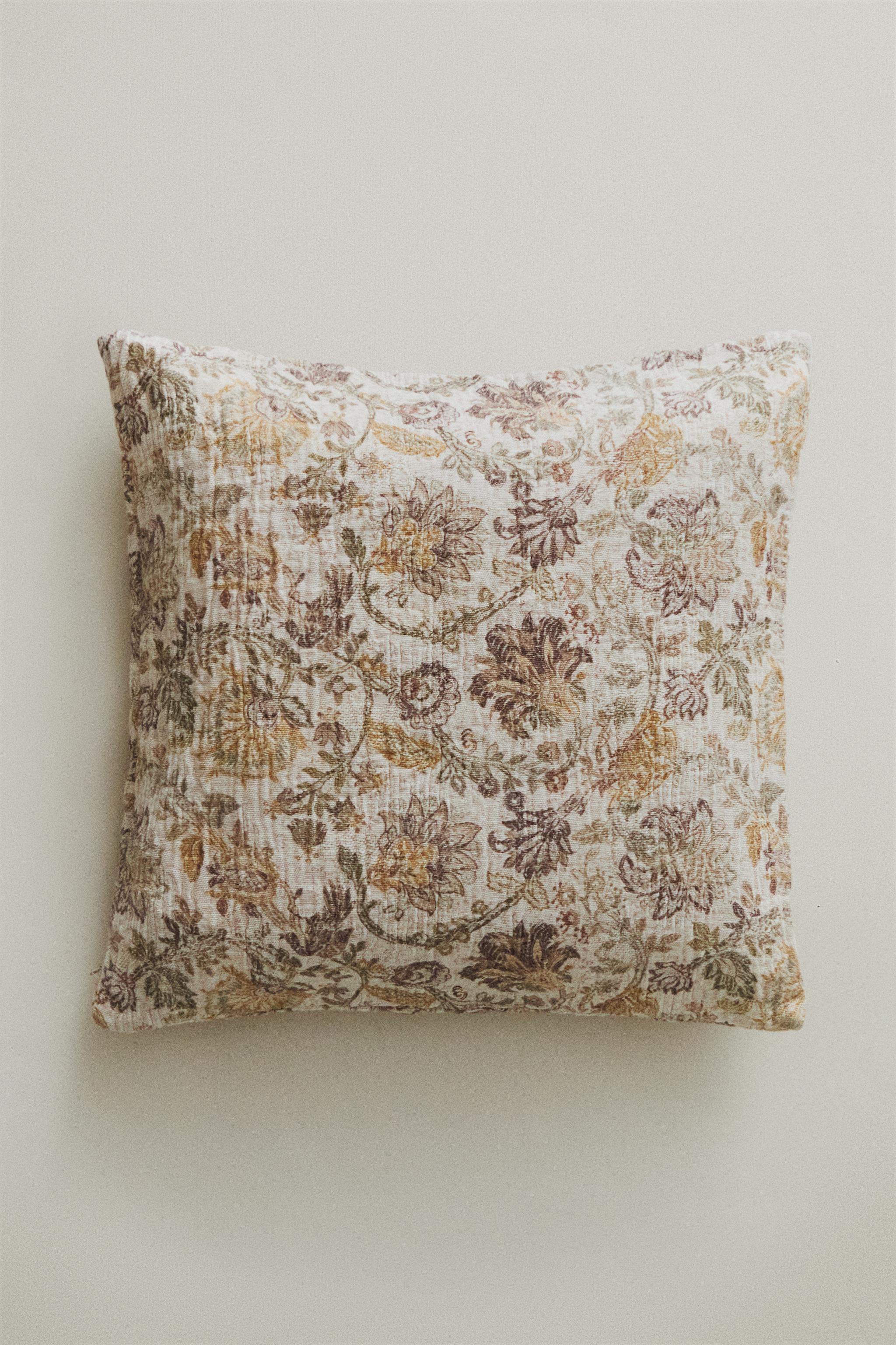 HOUSSE DE COUSSIN IMPRIMÉ FLORAL